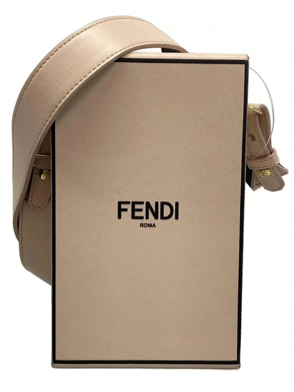 FENDI Fendi Pack 8BT339 Pink Black Leather Women's Shoulder Bag